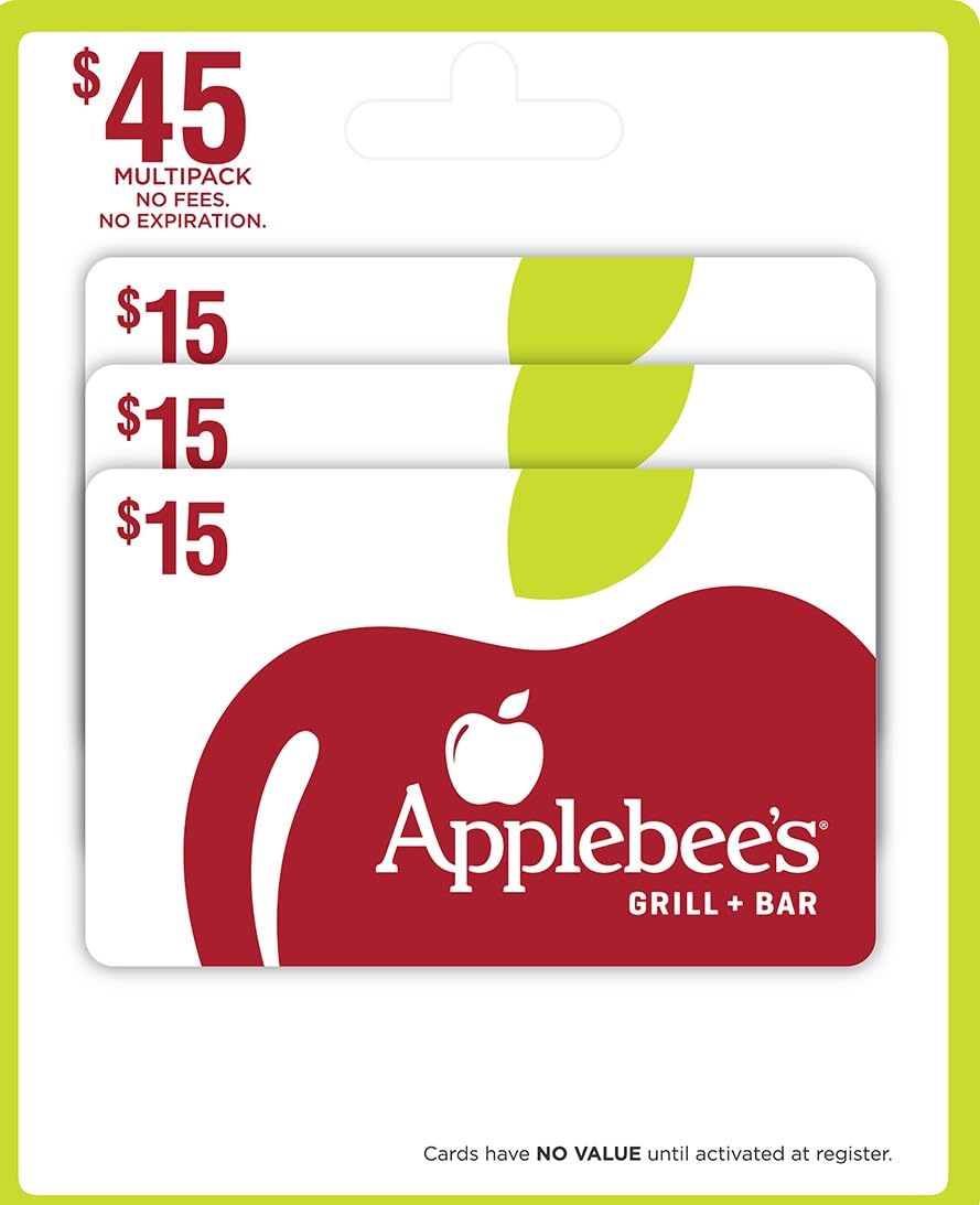 Applebees Gift Cards Multipack of 3 for Delicious Dining