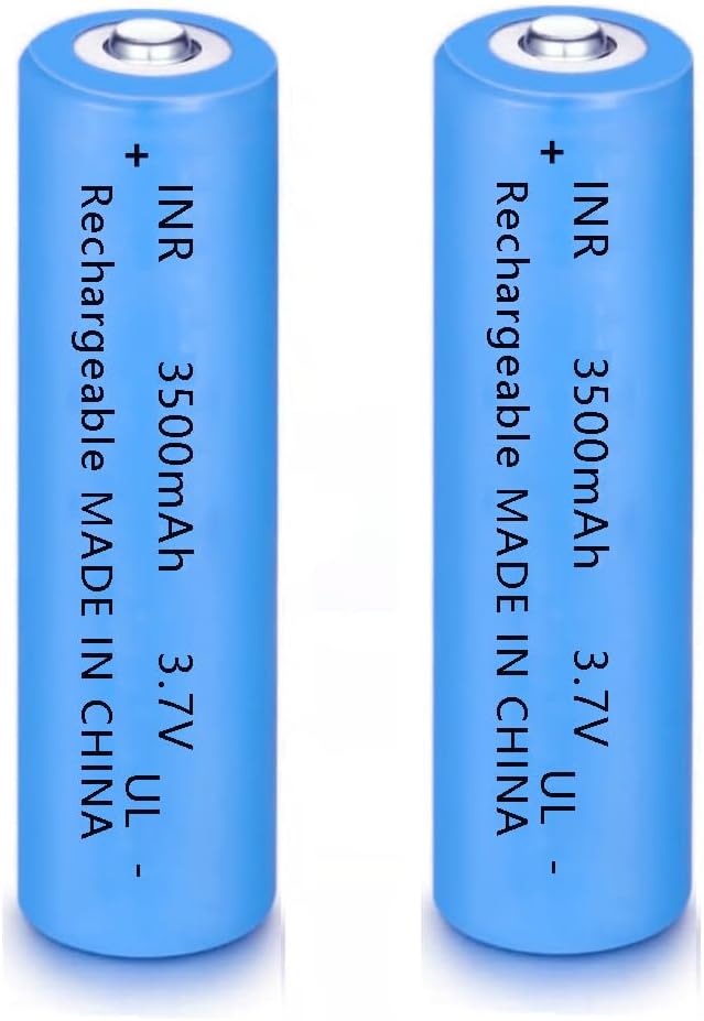 High-Capacity 18650 Rechargeable Batteries - Genuine 3500mAh Power Boost! Blue by Yuntunele