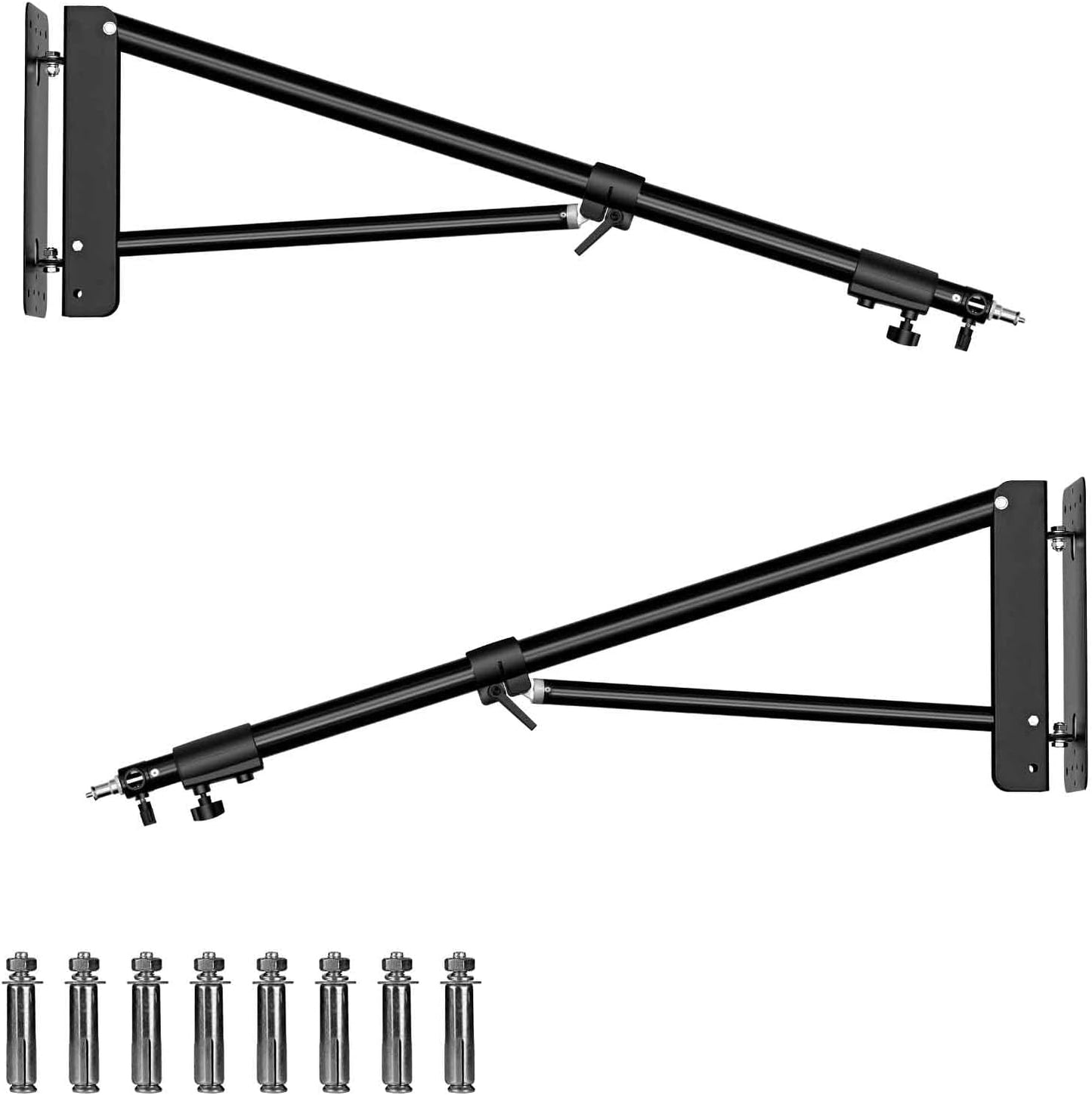 2 PCS Wall-Mounted Boom Arm for Ring Light and Softbox Use