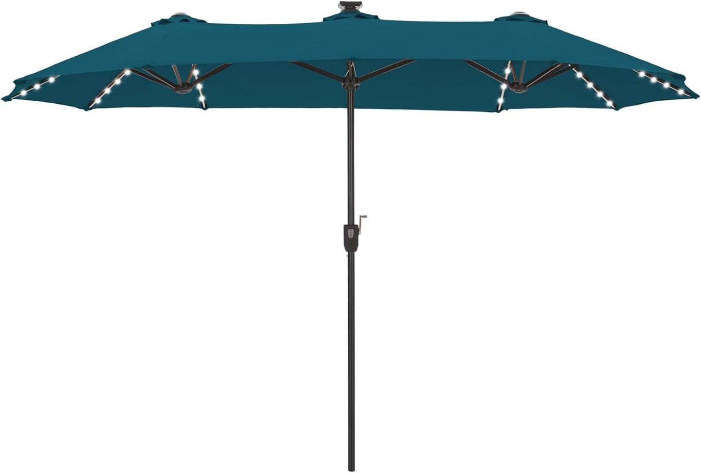 HERA'S PALACE 13ft Patio Umbrella with LED Solar Lights