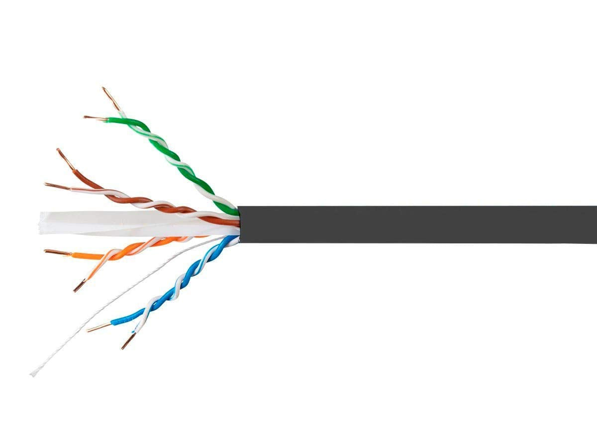 Monoprice Cat6A Ethernet Cable - Pure Copper, 10G Speed, 1000ft Spool, Black