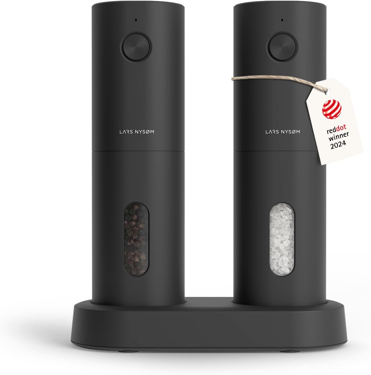 Electric Salt and Pepper Grinder Set with Adjustable Coarseness