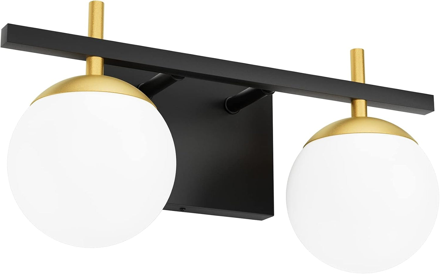 Mid Century Modern Black Gold Bathroom Vanity Light Fixture