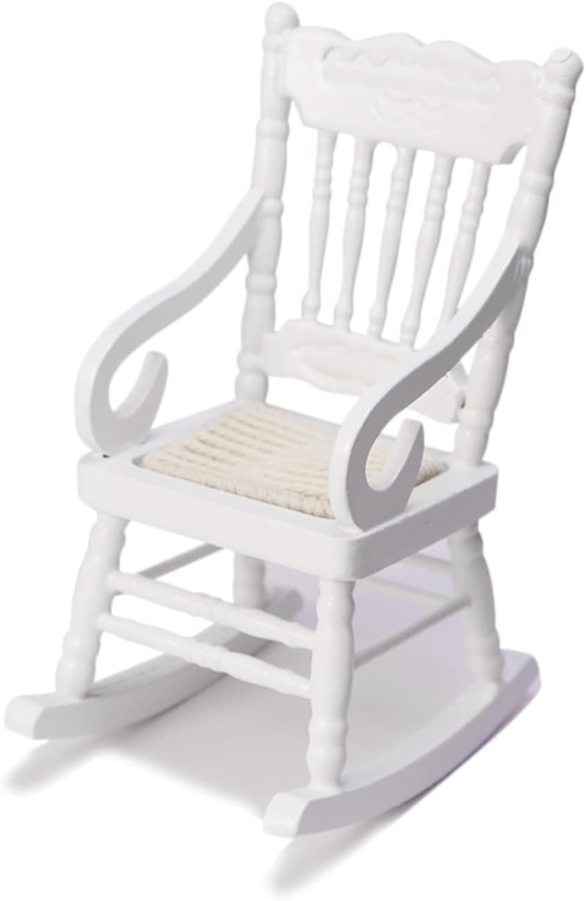 1:12 Scale Rocking Chair - Tiny Dollhouse Decor
