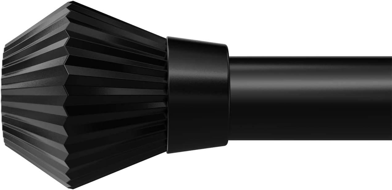 Adjustable Black Curtain Rod - Versatile Sizing