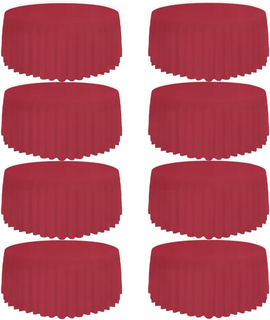 8 Pack 90 Inch Round Tablecloths for Elegant Events and Dining