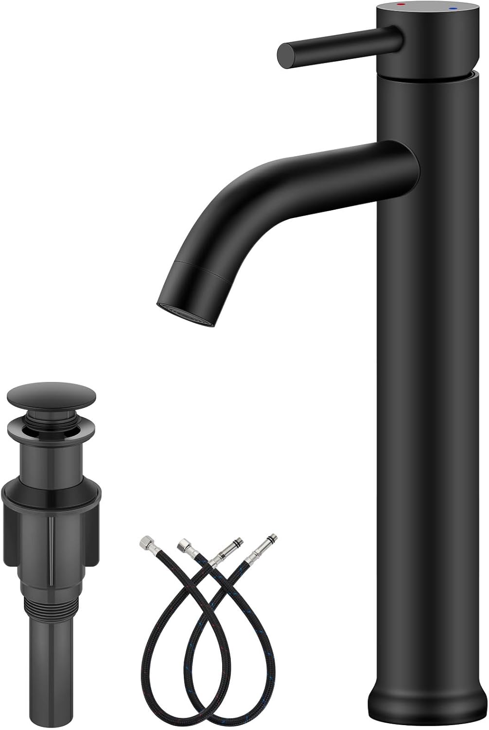 Aolemi Matte Black Vessel Sink Faucet for Elegant Bathrooms