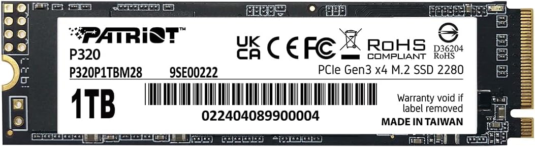 Patriot Memory P320 1TB Internal SSD for High-Speed Storage