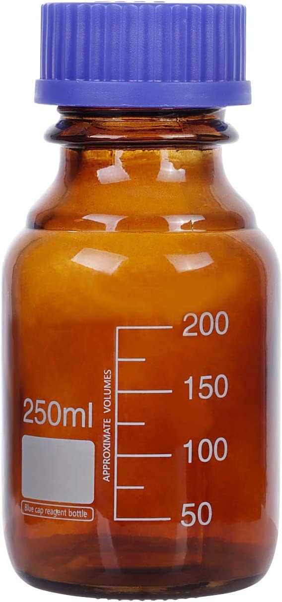 Lab Media Storage Amber Bottles for Scientific Use - Pack of 10