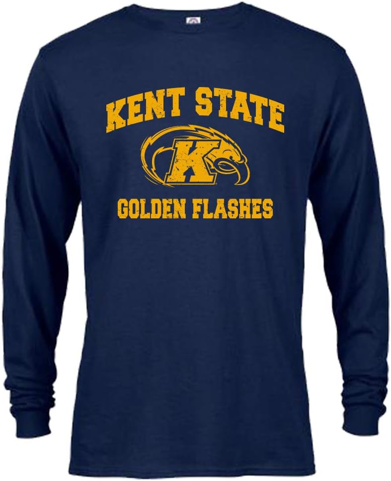 Sport Your Gear Distressed Retro Long Sleeve Collegiate T-Shirt