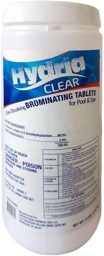 1 Inch Bromine Tablets for Pools, Spas, and Hot Tubs - 4 lbs
