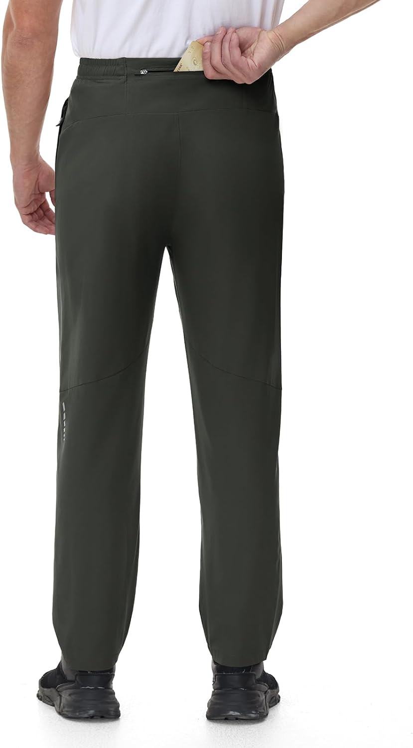 Quick Dry Men's Travel Pants with 3 Zip Pockets