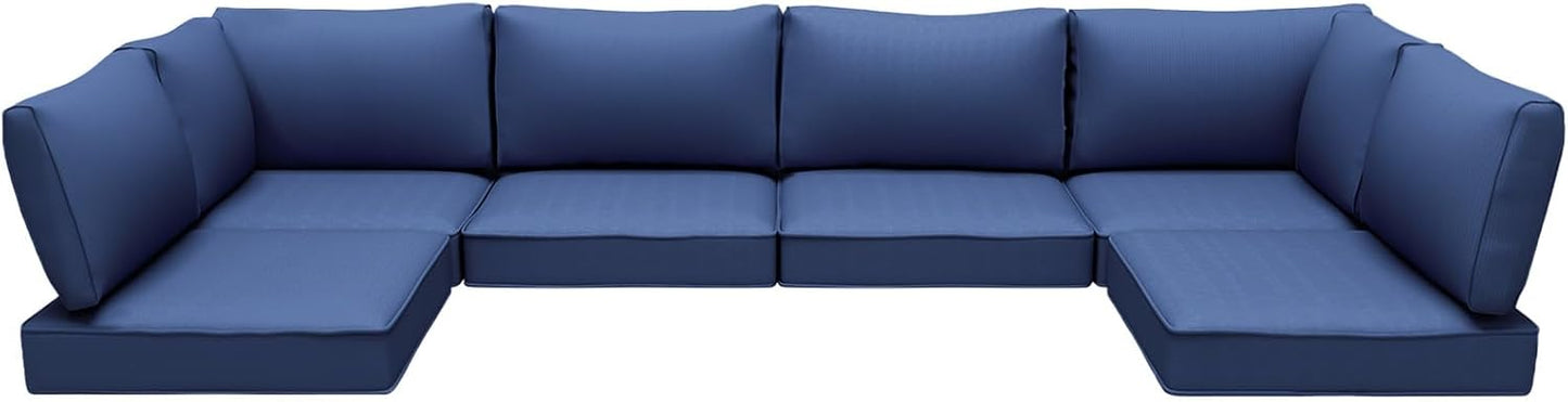 Outdoor Replacement Cushions for Patio Furniture, Deep Blue