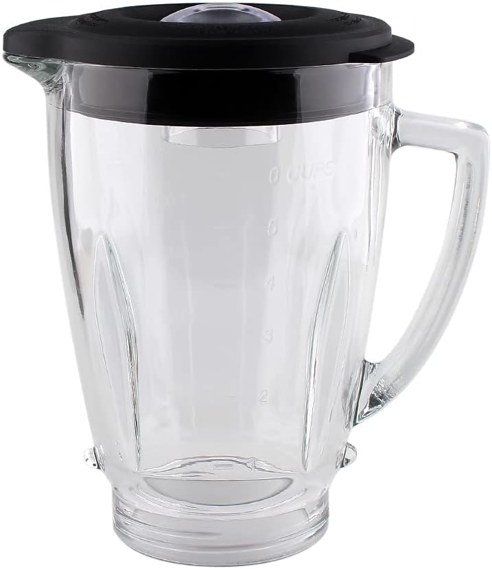 Clear Glass Jar with Lid for Oster Pro 1200 Blender