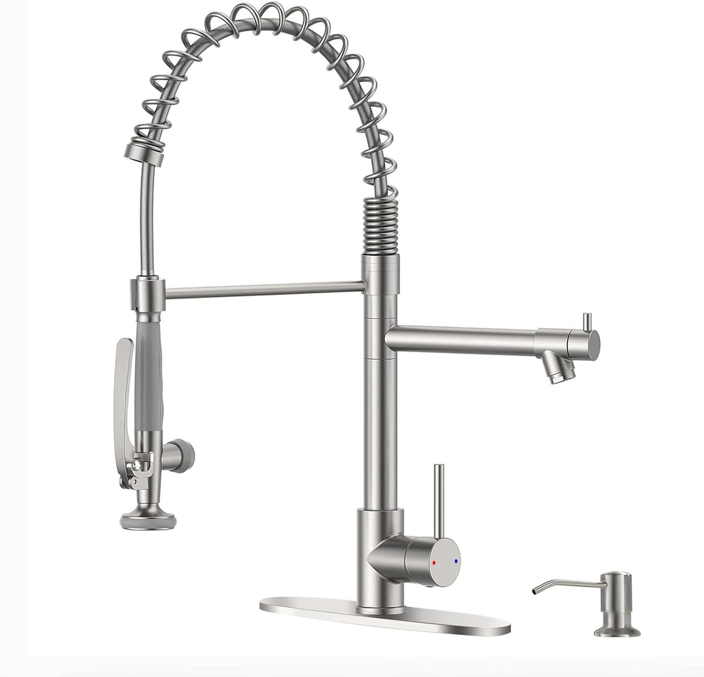Fapully Commercial Pull Down Kitchen Sink Faucet with Sprayer