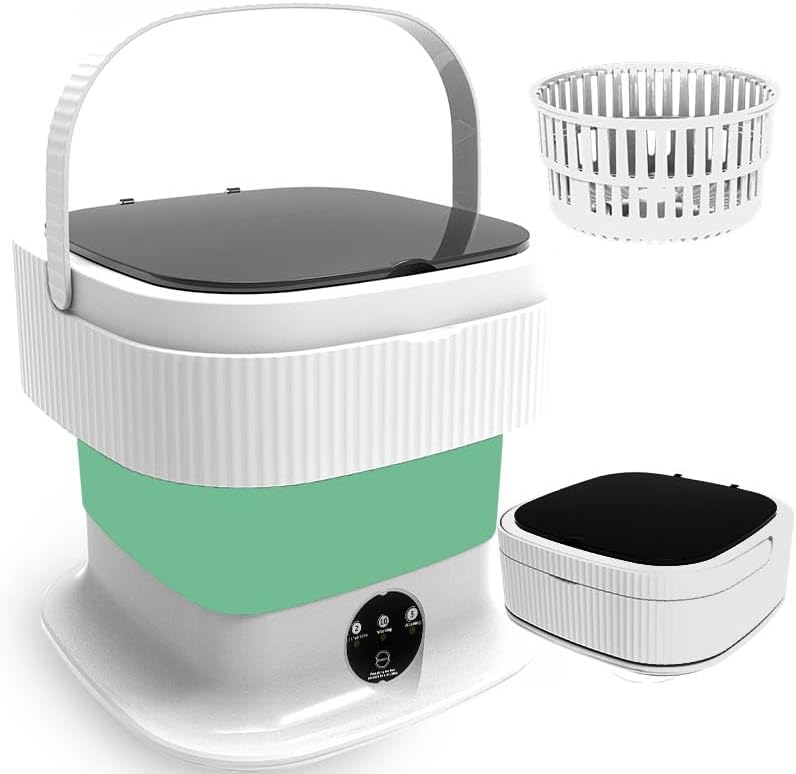 Compact Foldable Mini Washer, 15L, Portable for Dorm, RV, Travel