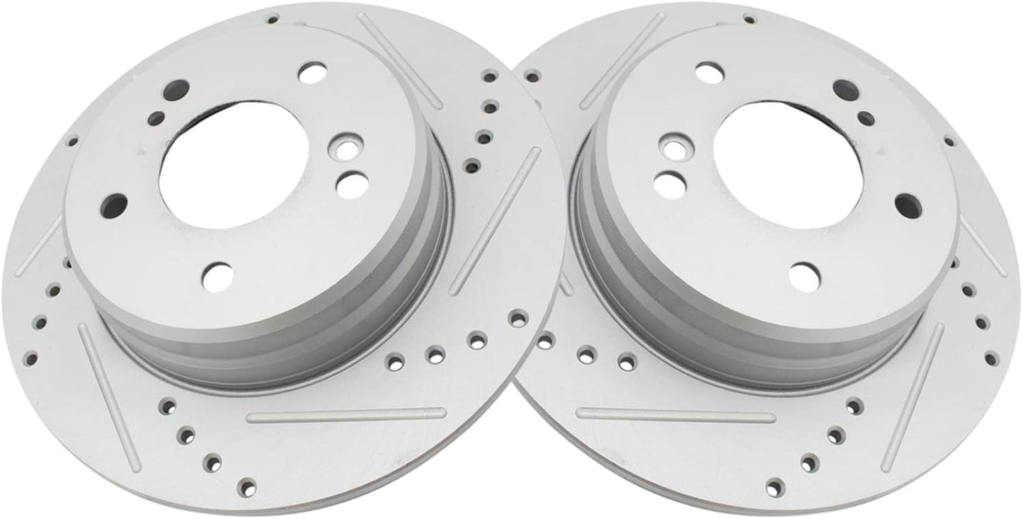 Premium G-Coated Rear Brake Rotors Set for Chrysler & Mercedes