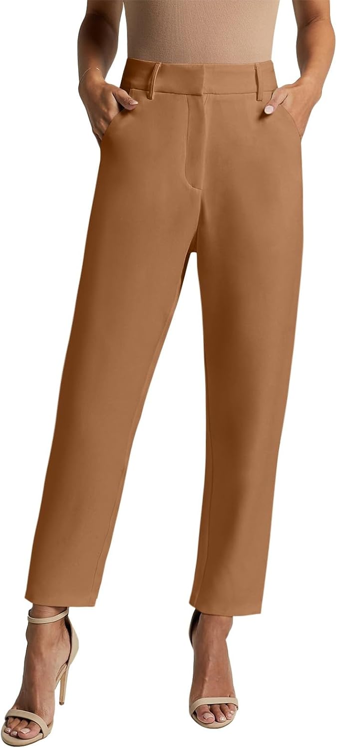 NIMIN Women High Waisted Dress Pants for Office and Casual Wear