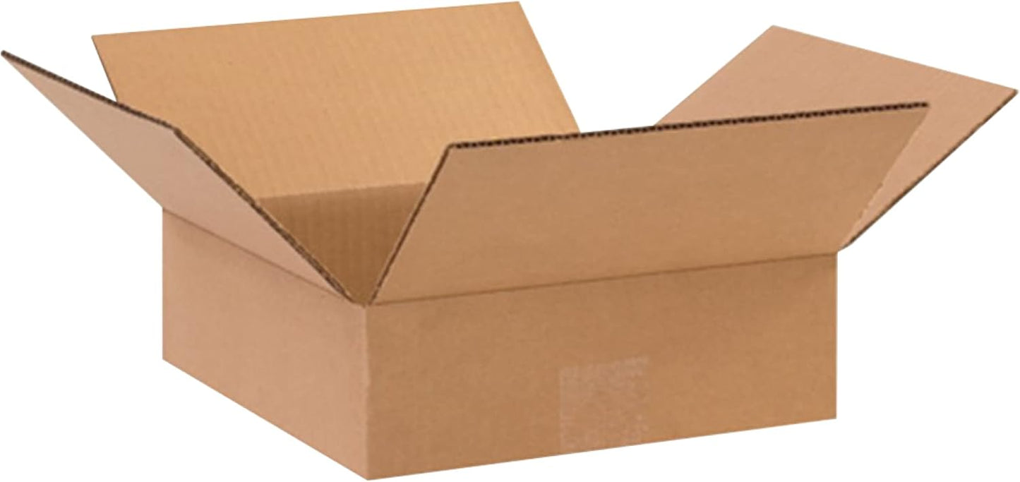AVIDITI Shipping Boxes Flat 10x10x3 for Moving and Storage
