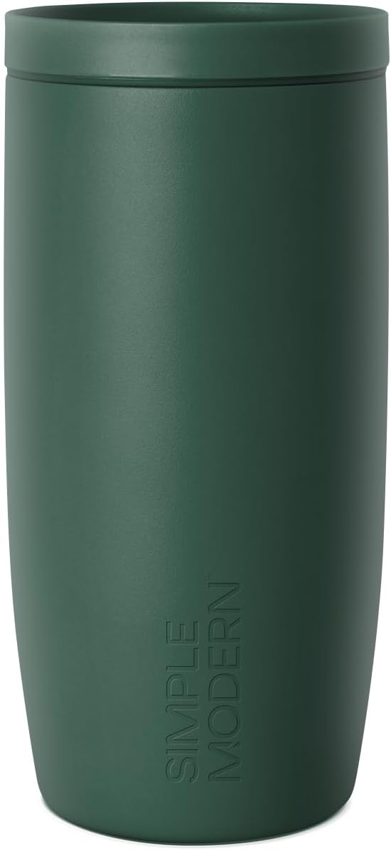 Insulated Ceramic-Lined Coffee Tumbler | 360 Lid | 16oz | Forest