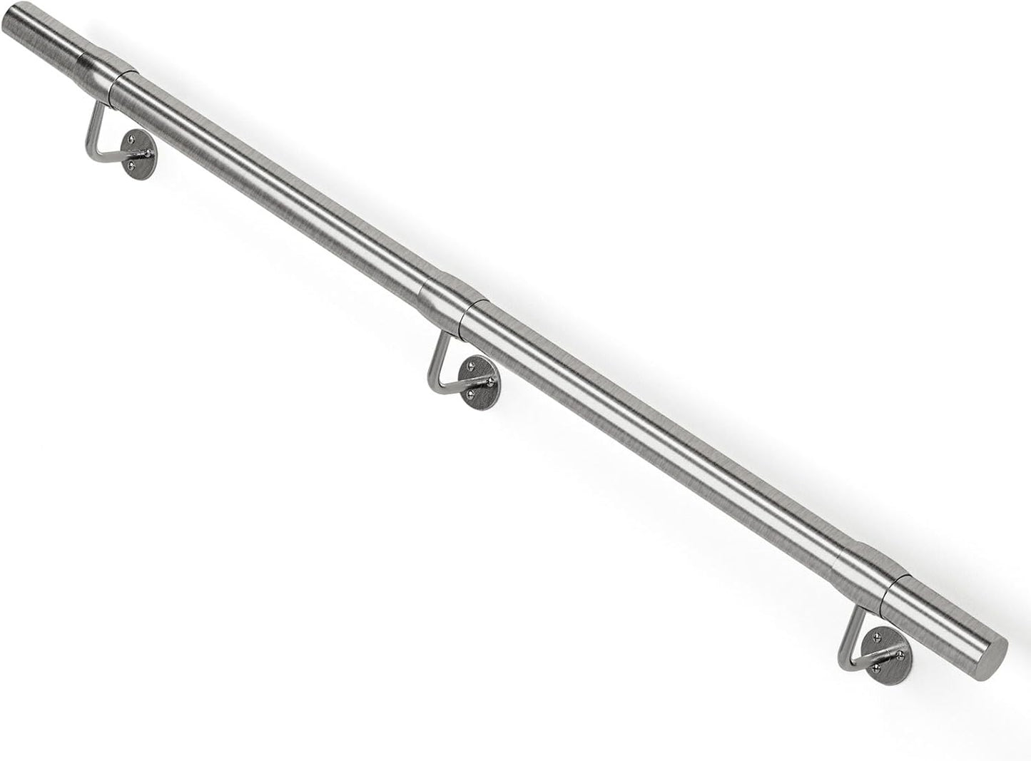 6Ft Industrial Metal Stairs Handrail Kit for Indoor Outdoor Use