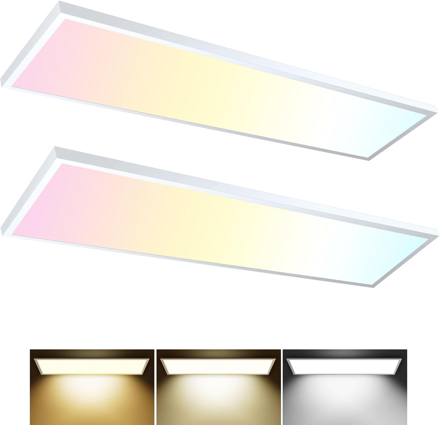 AIKVSXER 1x4 LED Flat Panel Light for Bright Kitchen Lighting