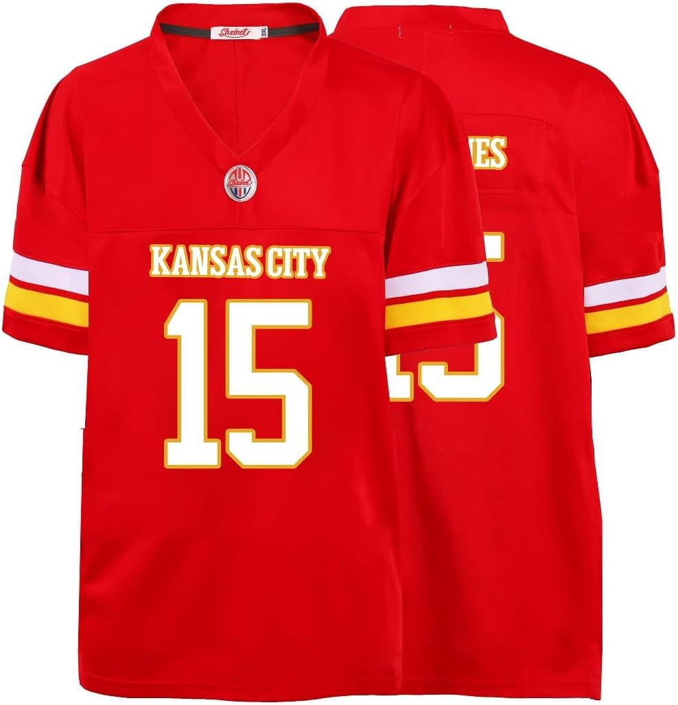 Custom Mens/Youth Football Stitched T-Shirt for Sports Fans