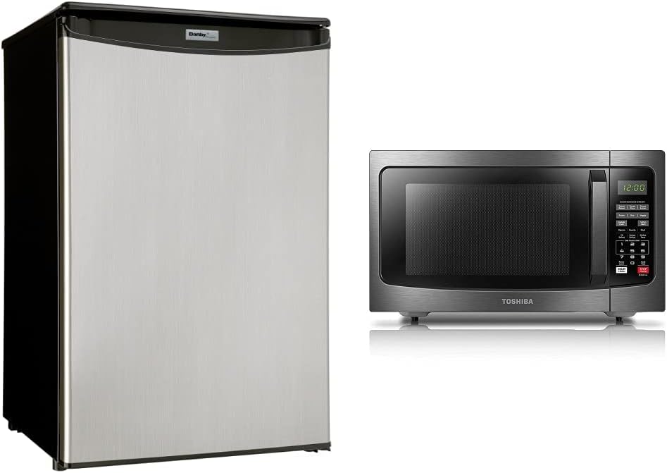 Danby 4.4 Cu.Ft. Mini Fridge and Toshiba Microwave Combo