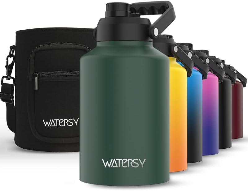 WATERSY 1 Gallon Insulated Water Bottle for Outdoor Adventures