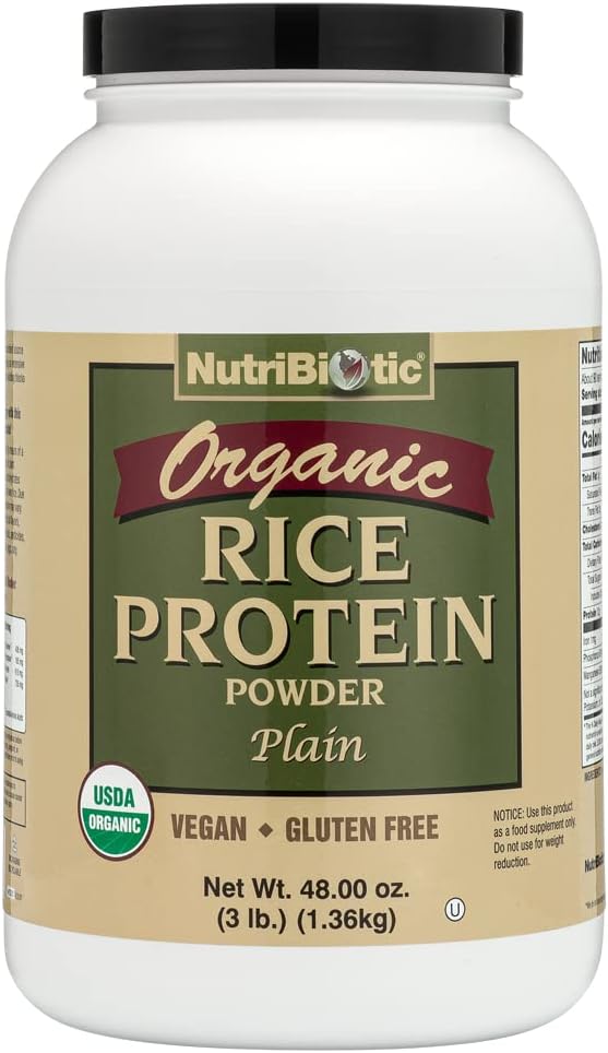 NutriBiotic Organic Rice Protein Powder: Low Carb Vegan Option