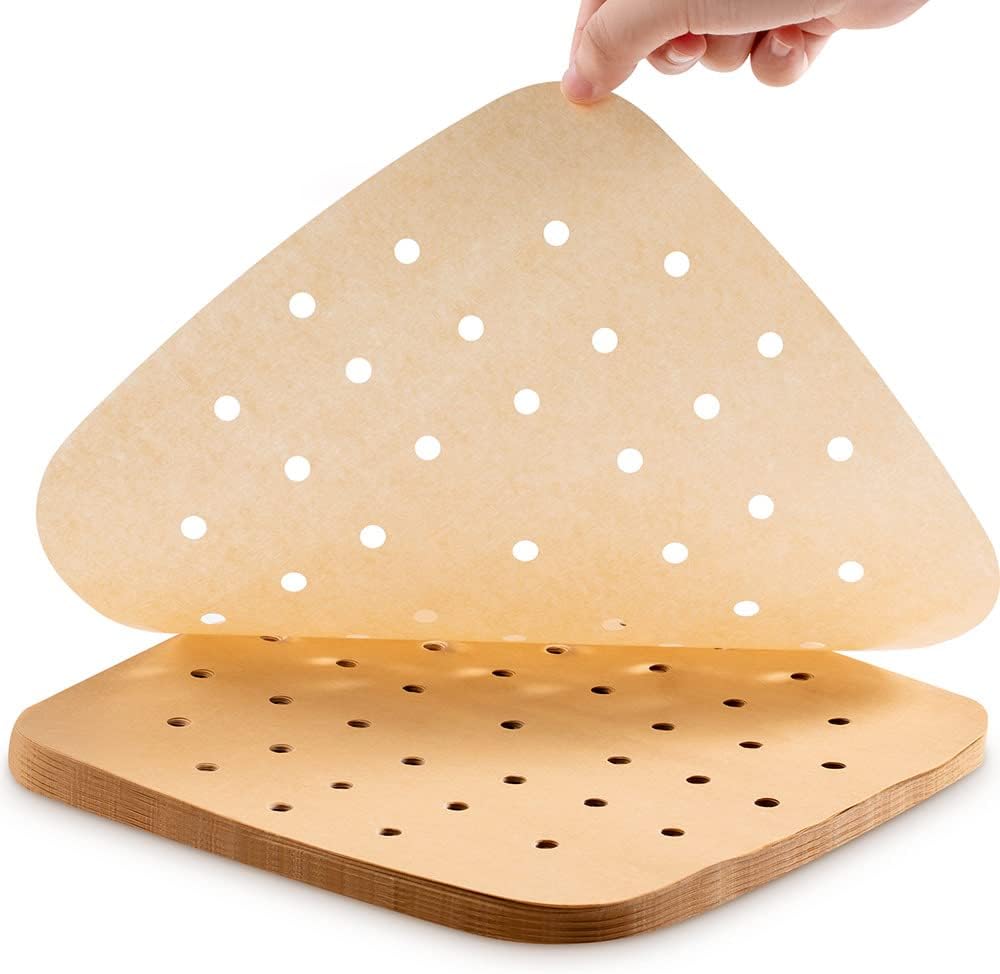 Non-Stick 9 Parchment Paper Set for Air Fryer, Steamers, Cake Pans
