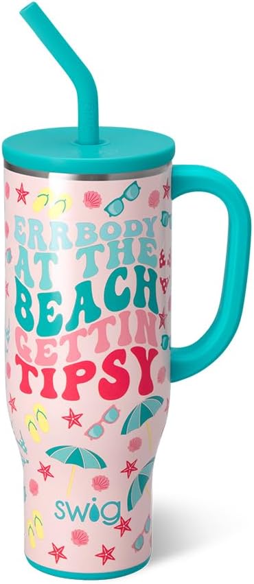 Swig Life 30oz Mega Mug: Insulated Tumbler with Handle & Straw