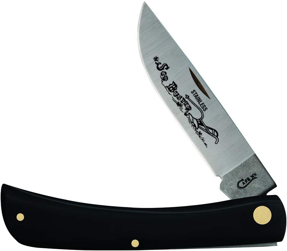 Case Sod Buster Pocket Knife: Jet-Black Medium for Outdoors