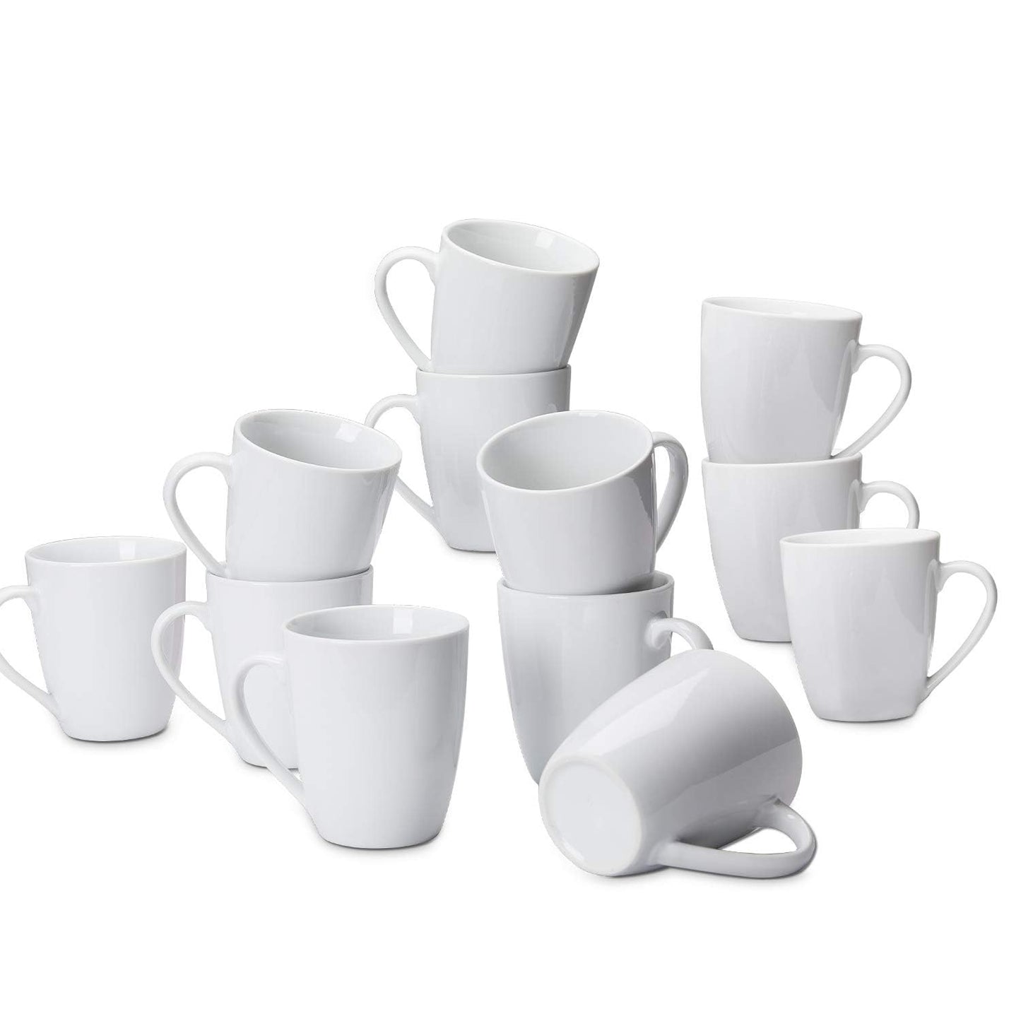 12 oz Premium Porcelain Coffee Mug Set for Everyday Use