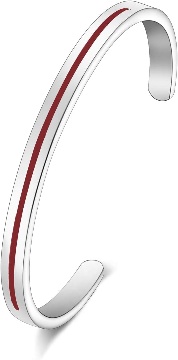 Thin Red Line Female Firefighter Bangle by KUIYAI