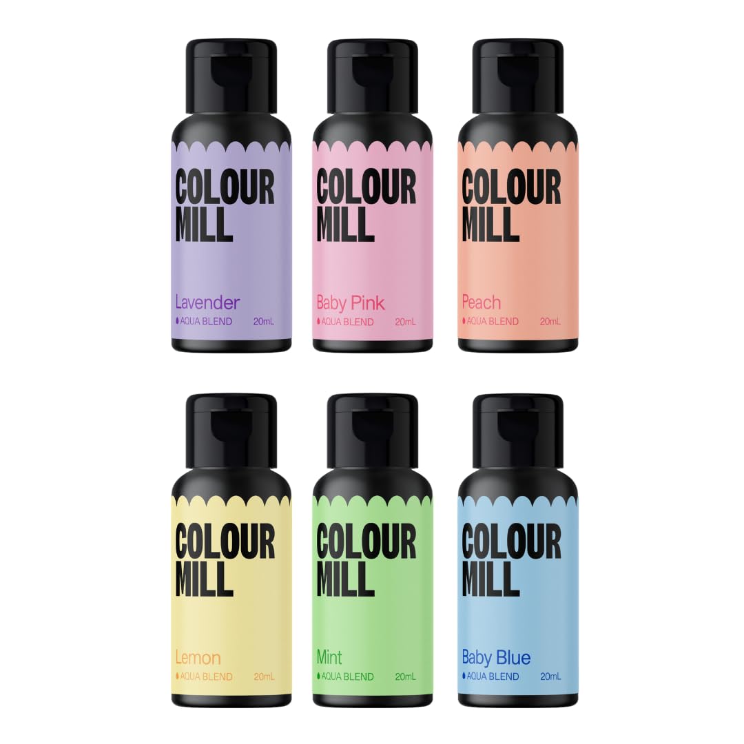 Colour Mill Pastel Pack Aqua Blend Food Coloring for Baking