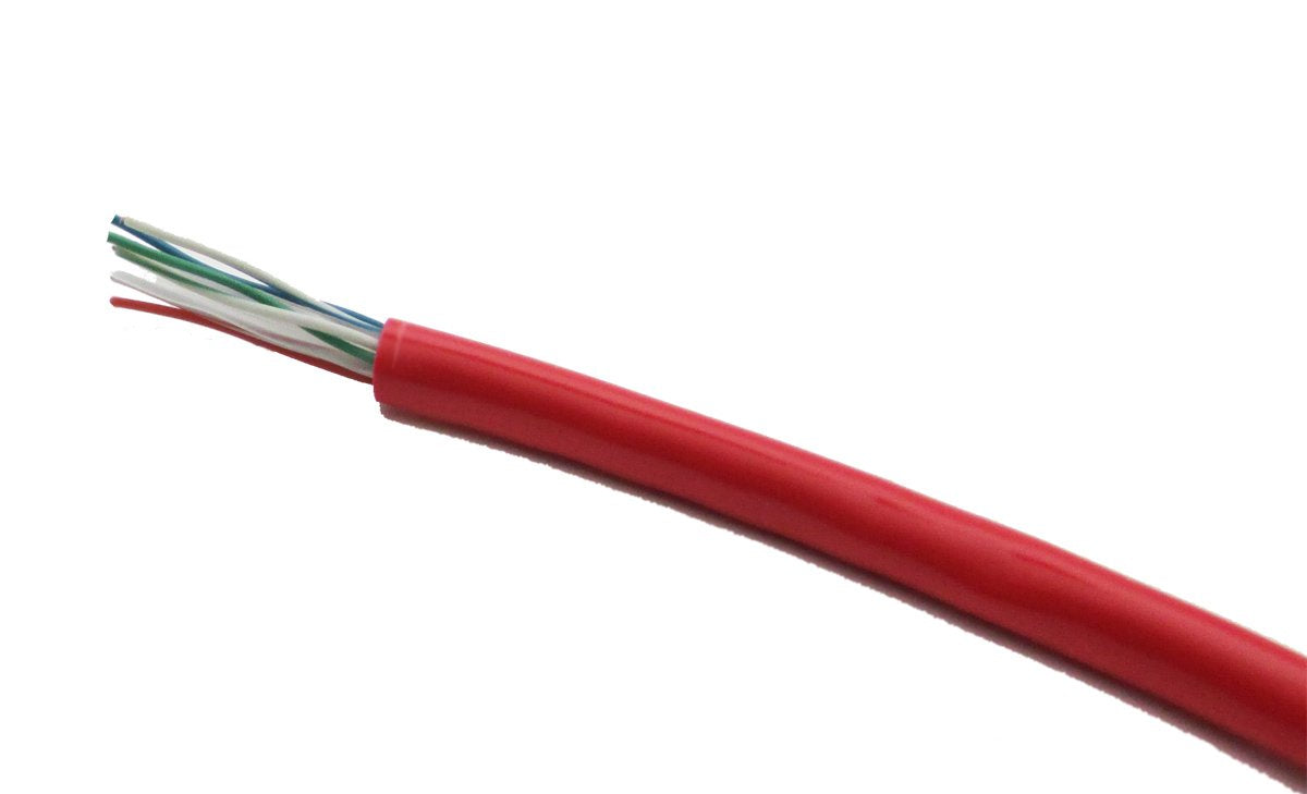 RiteAV 1000FT Bulk Raw CAT6 Ethernet Cable in Red for Networking