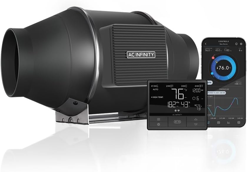 AC Infinity CLOUDLINE PRO T4 - Whisper Quiet Temperature Controlled Fan