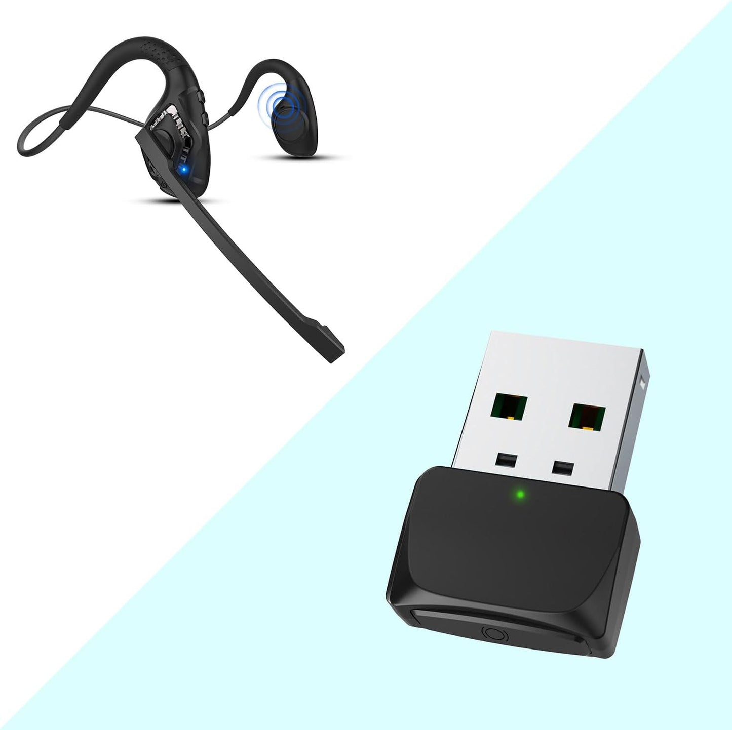 Wireless Stereo Headset + USB Dongle - Crystal Clear Calls!