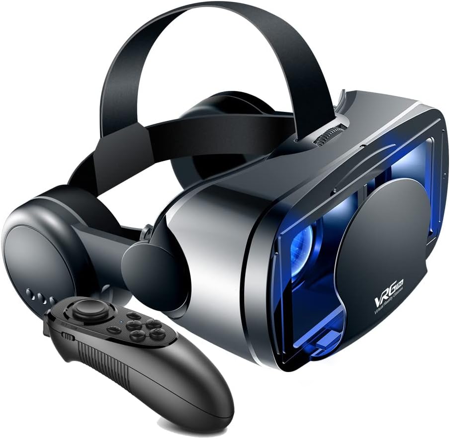 Ultimate VR Experience: VRG Pro 3D Glasses for 5-7 Smartphones & Remote Control