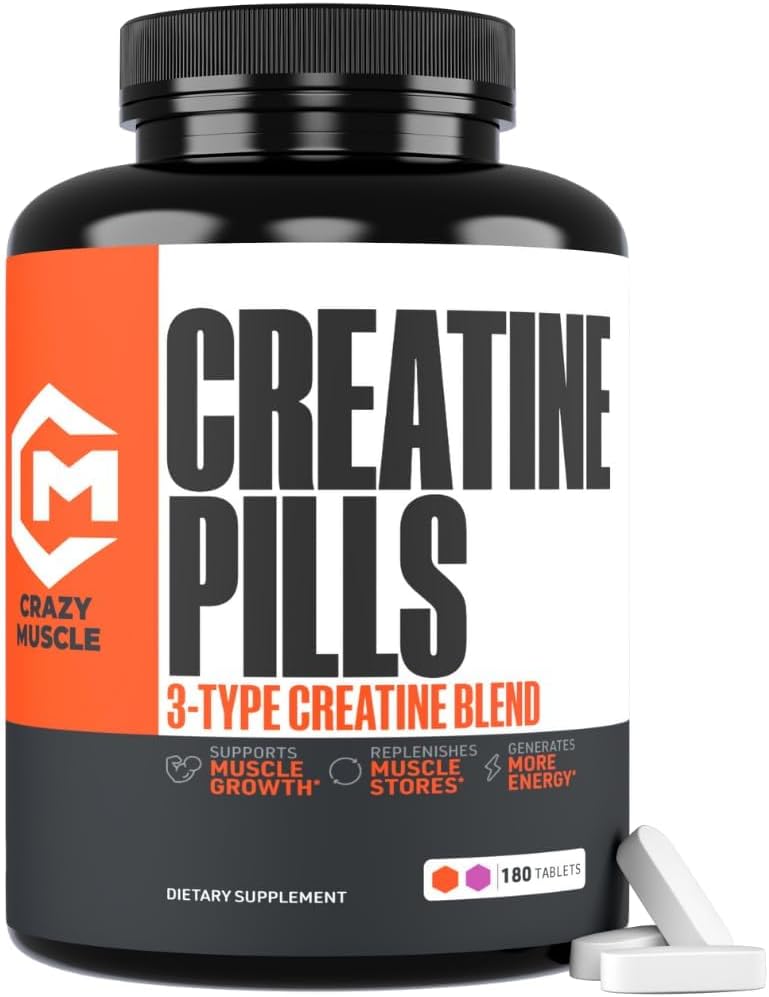 Crazy Muscle Creatine Monohydrate Pills for Optimum Performance