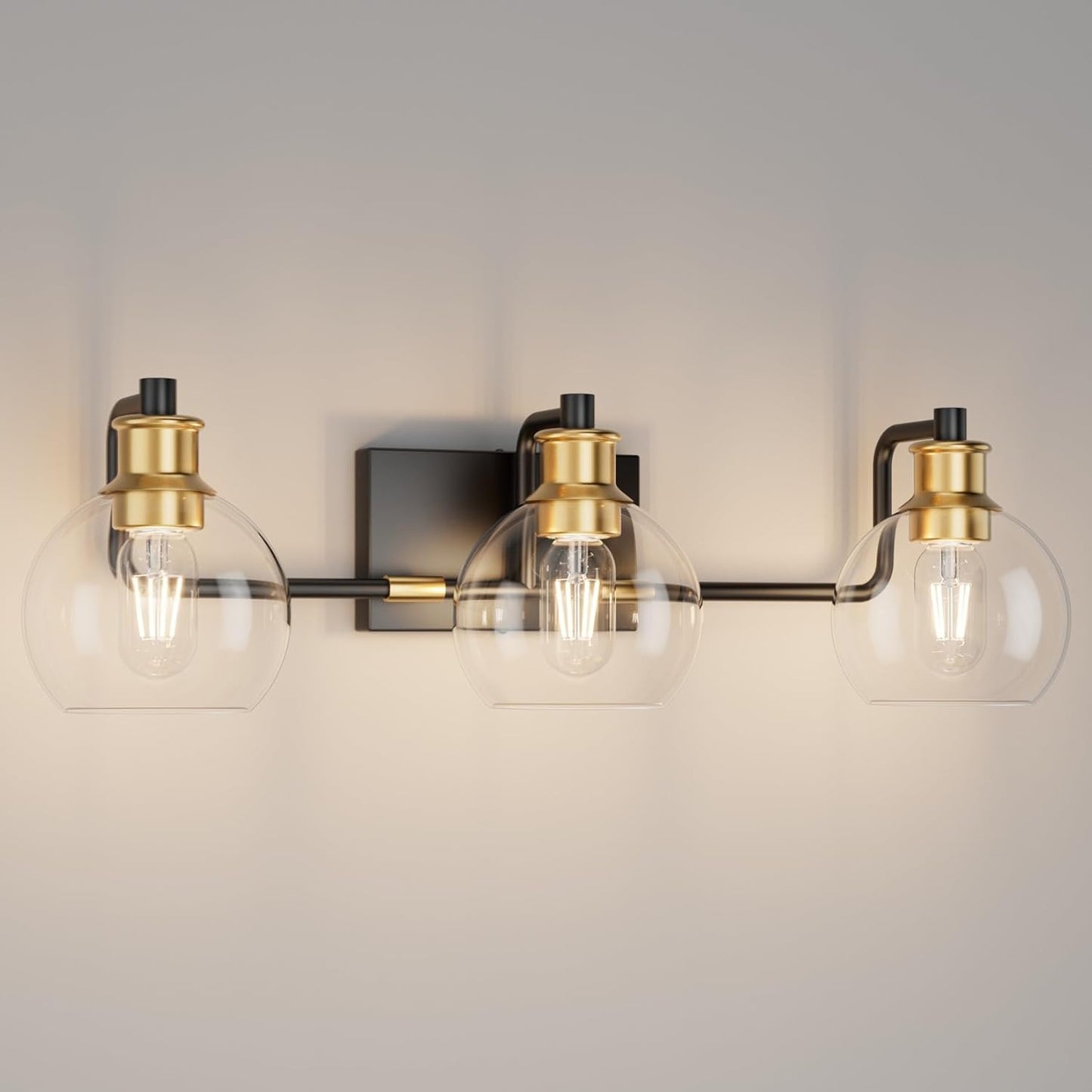 Tipace Black & Gold Vintage Bathroom Vanity Light Fixtures