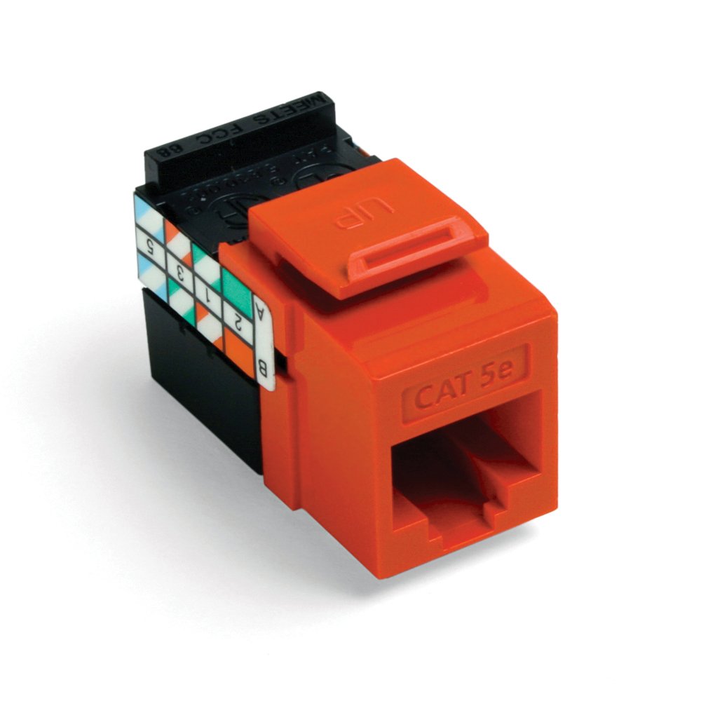 Leviton GigaMax 5E QuickPort Connector for Reliable Networking