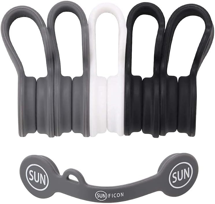 SUNFICON Magnetic Cable Organizers 5 Pack