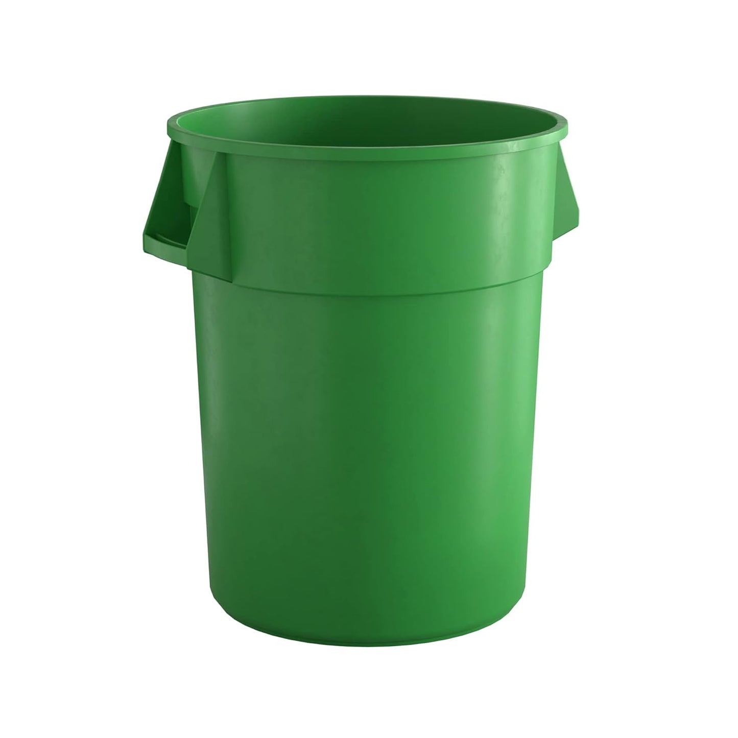 55 Gallon Green Round Commercial Trash Can for Heavy-Duty Use