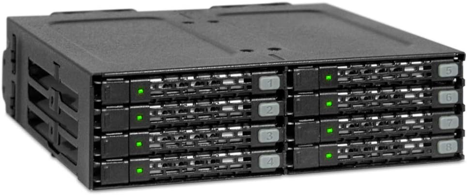 ICY DOCK Full Metal 8 x 2.5 SAS/SATA HDD/SSD Mobile Rack Enclosure