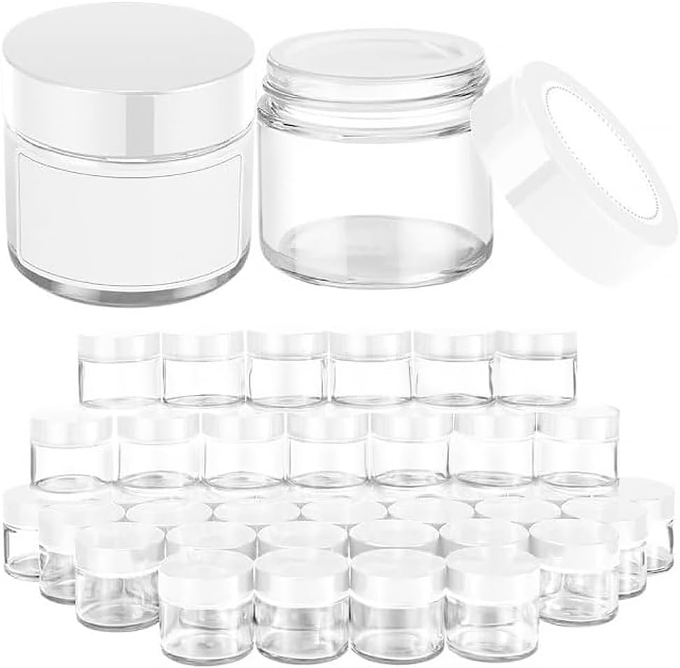 2 oz Glass Jars with Lids - Perfect for Travel and Storage