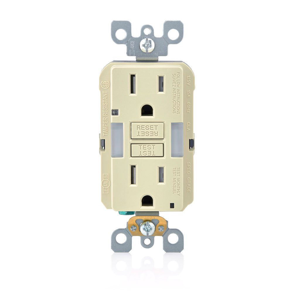 Leviton GFCI Outlet with Guidelight for Enhanced Safety