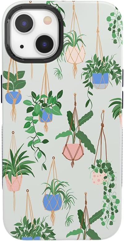 Casely iPhone 13 Floral Case with MagSafe - Potted Plants Design