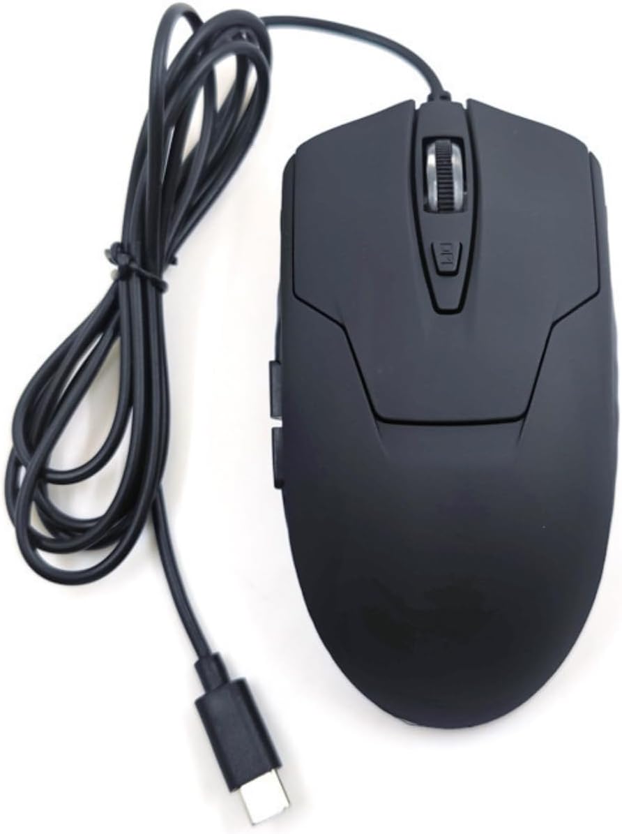 CBUS Wired USB C Mouse: Quiet Click, 4 DPI, LED, Ergonomic